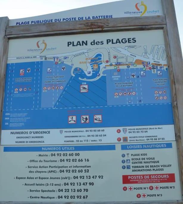 Studio A 2 Pas De La Plage Villeneuve-Loubet Eksteriør billede